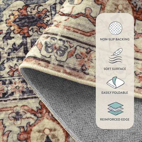 Lahome Oriental Washable Kitchen Runner Rug Non-Slip 2x8