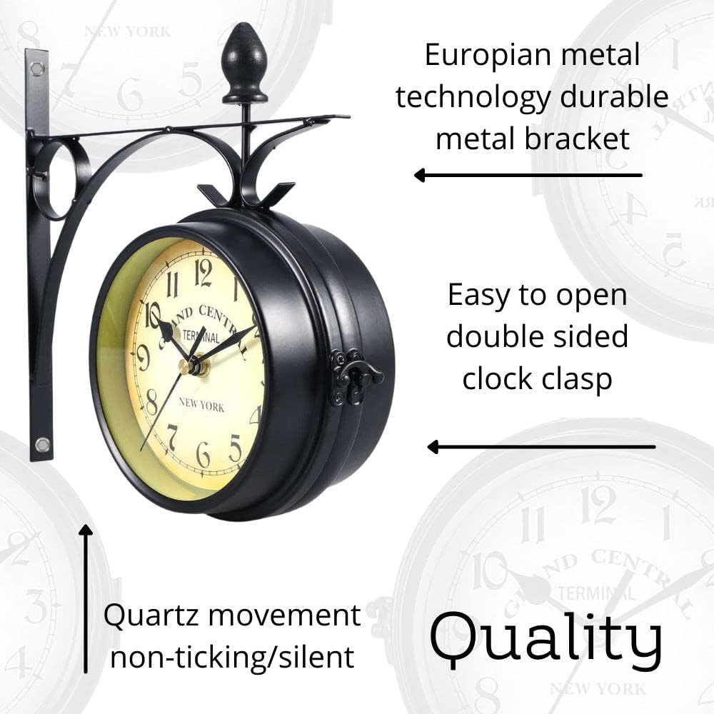 BELMAKS Vintage Double Sided Wall Clock