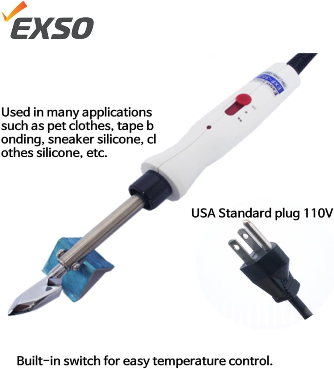 Exso Rigid Mini Iron for Smooth Filament and Pet Clothes