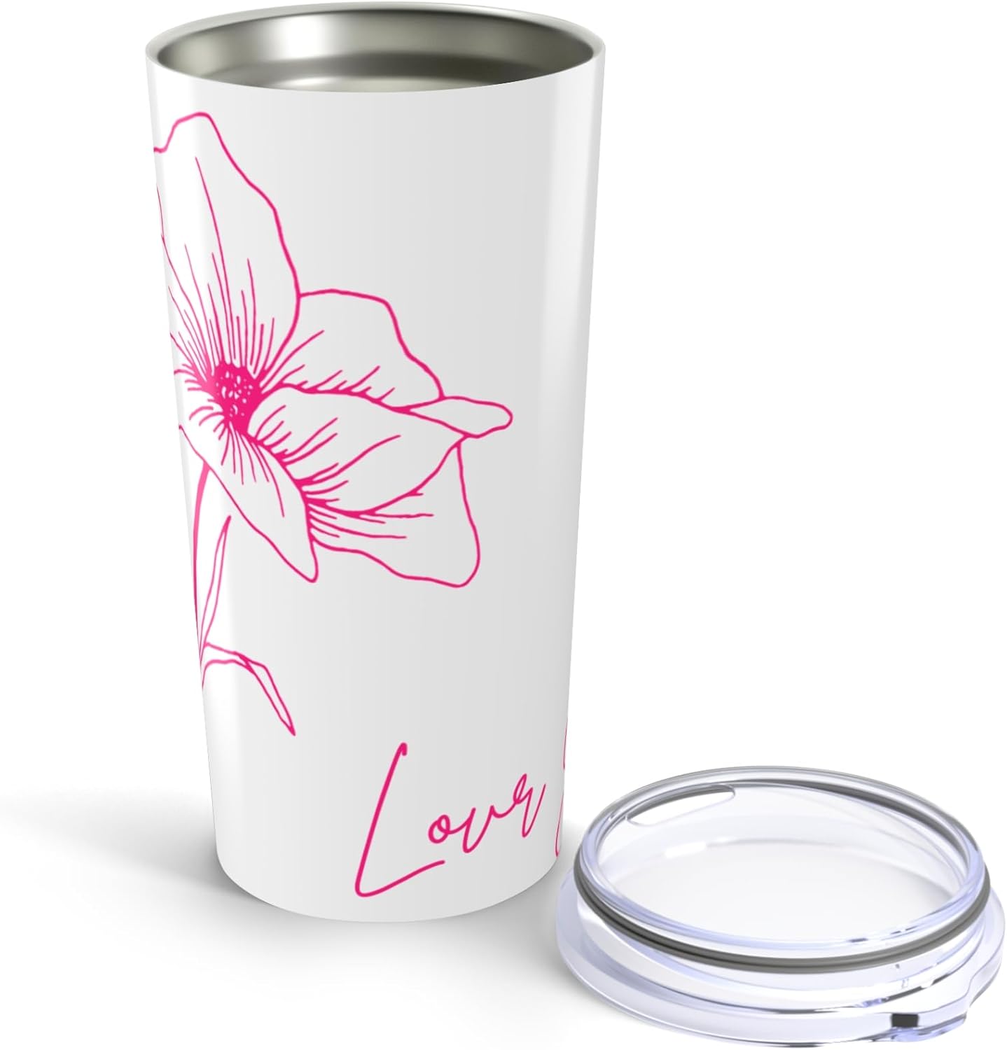 Floral Love Tumbler 20oz Insulated Coffee Cup