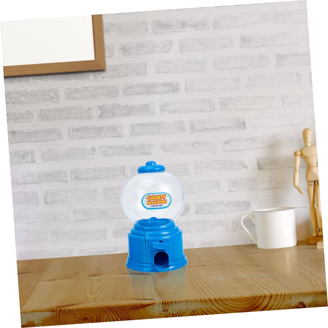 Mini Gumball Machine Candy Dispenser 2-Piece Set for Kids
