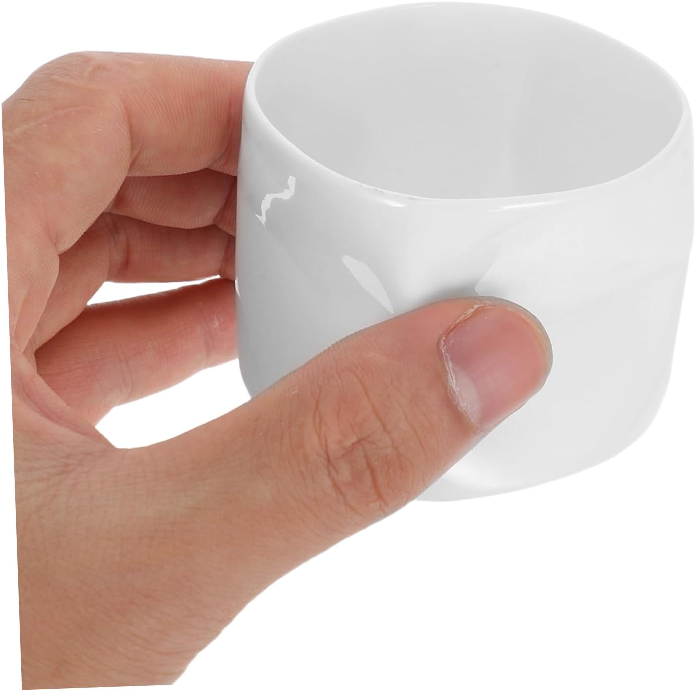 Ciieeo Mini White Porcelain Tea Cup and Candle Holder