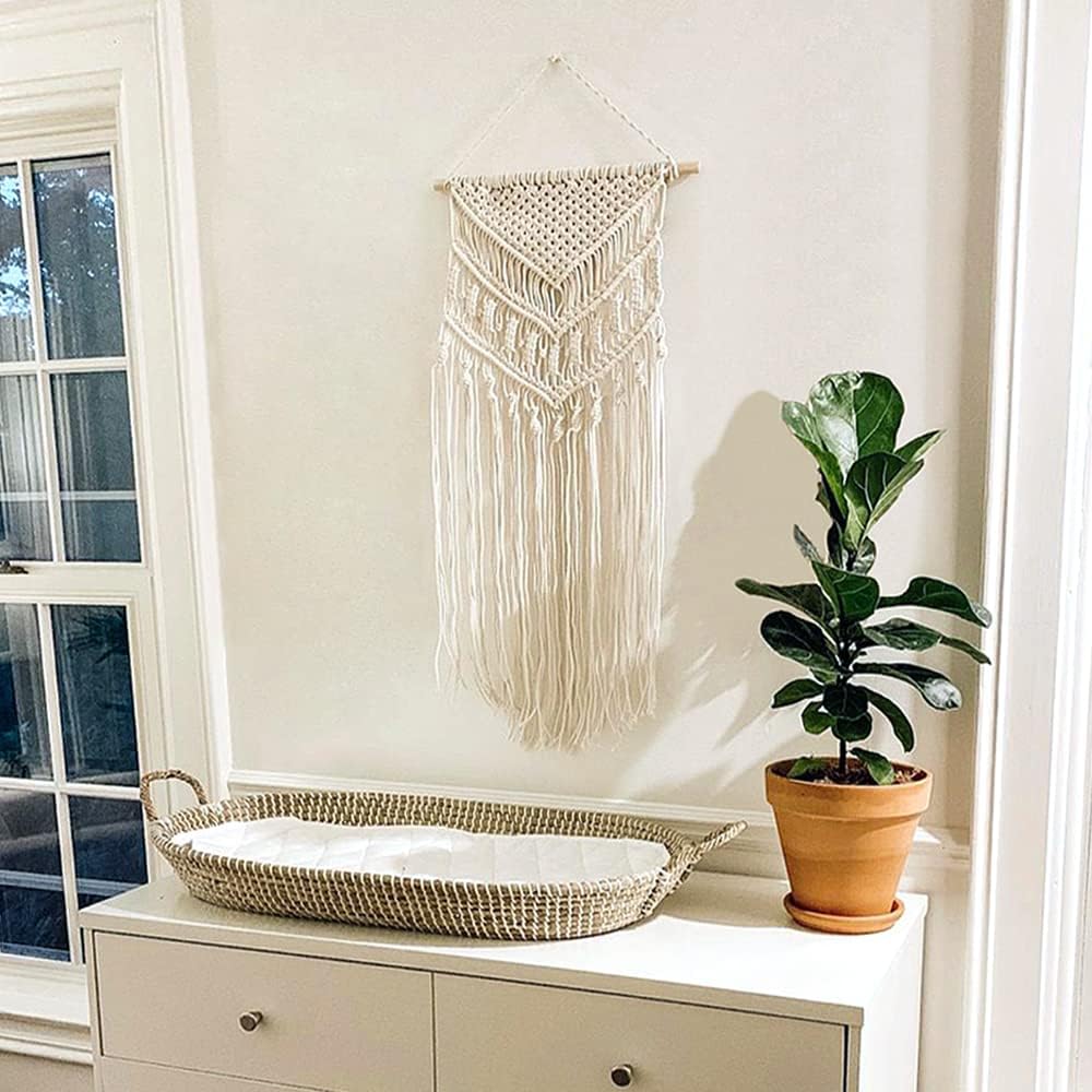 Mkono Macrame Wall Hanging Decor 17x33 Inches