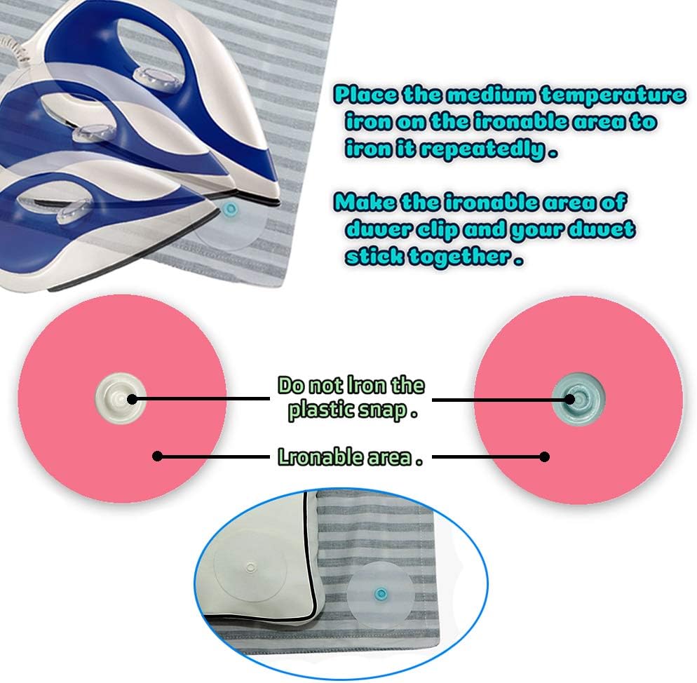 16 Pack Duvet Snap Clips Keep Duvet Secure in Quilt Cover