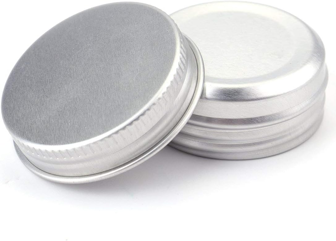 Tosnail 96-Pack Mini Round Aluminum Tins with Screw Lids