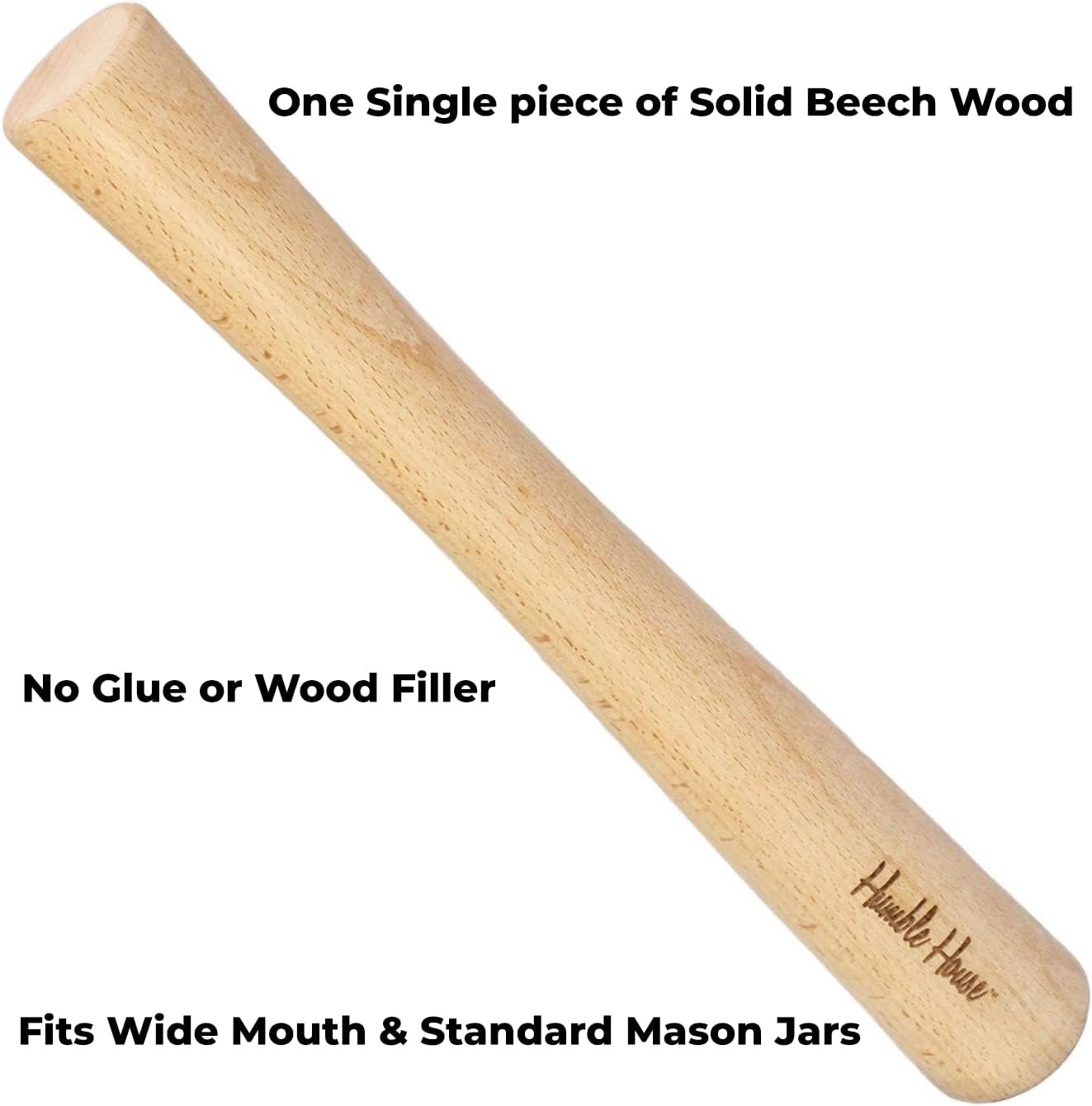 Humble House Sauerkraut Pounder 12 Inch Solid Wood