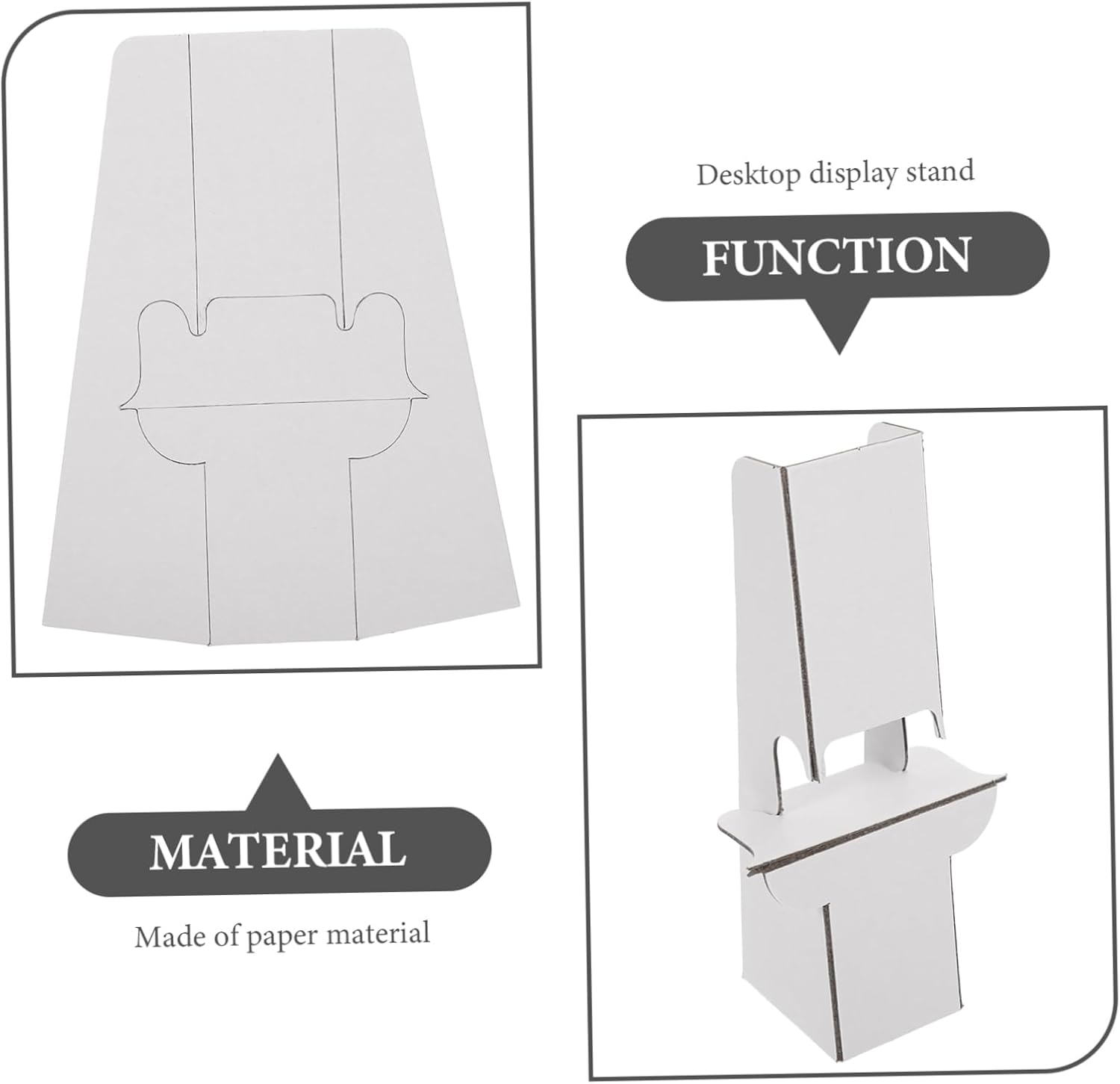 HOMSFOU 12pcs Cardboard Display Easel Stand for Art and Poster Boards