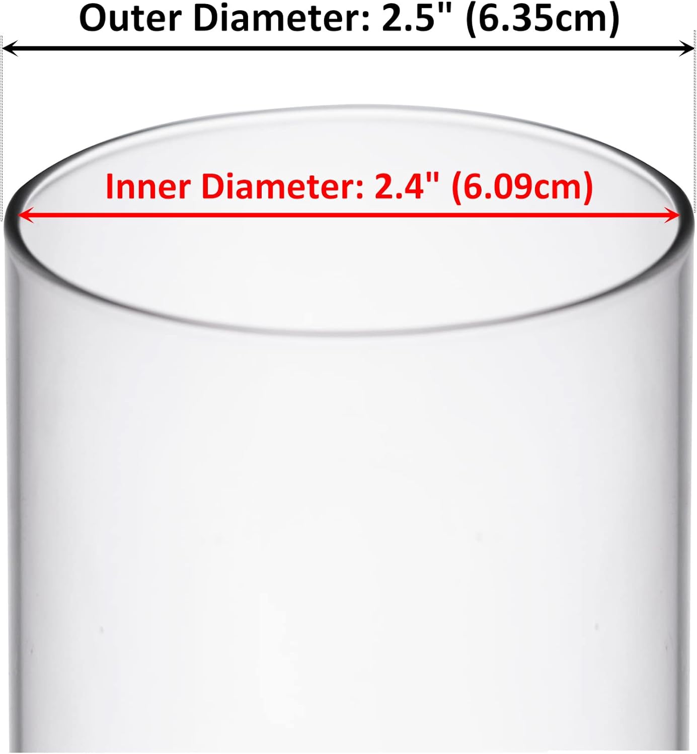 CYS EXCEL 6-Piece Clear Glass Hurricane Candle Holder