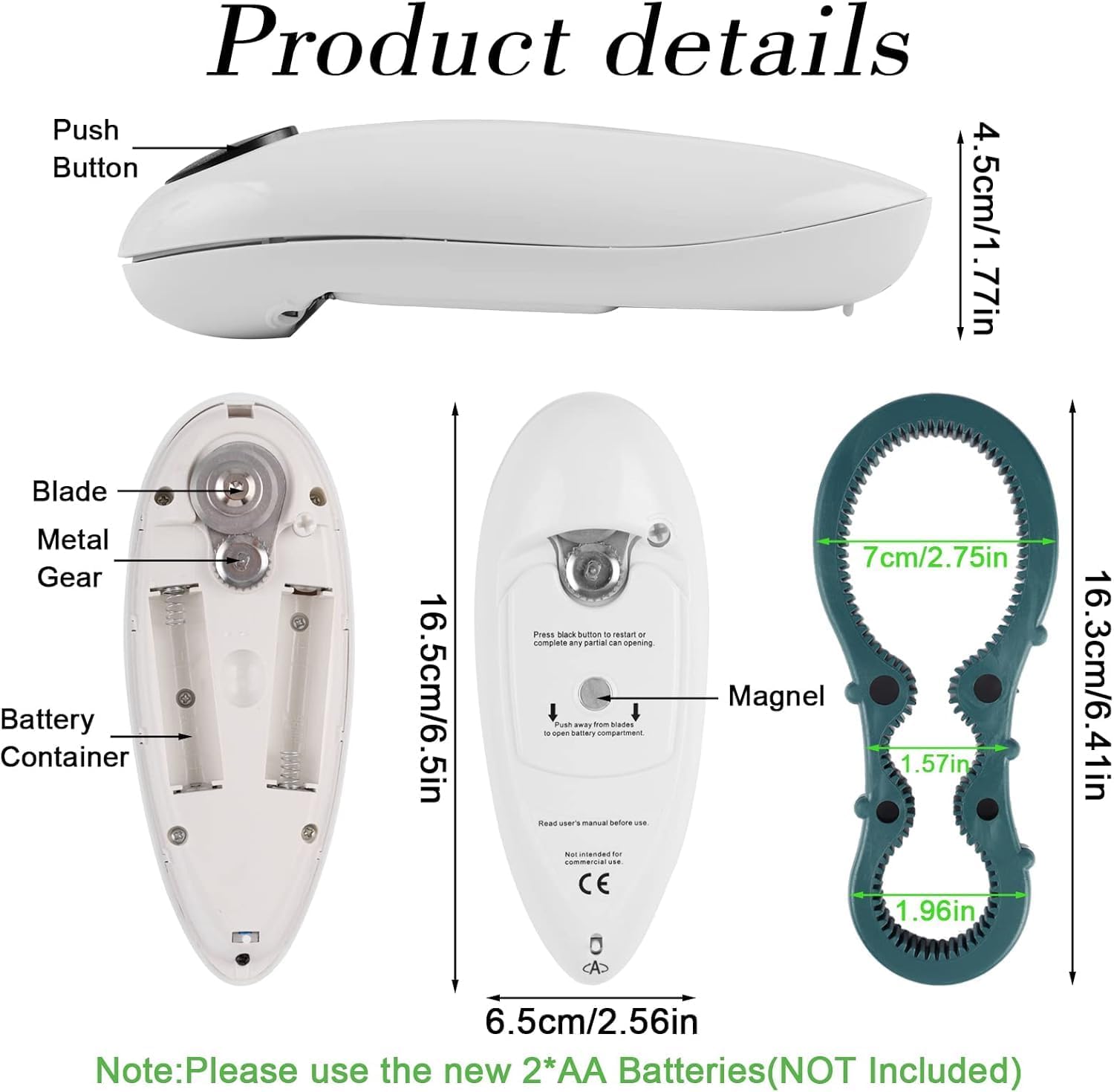 Durable Stainless Steel Can Opener With Smooth Edge And Ergonomic Handle