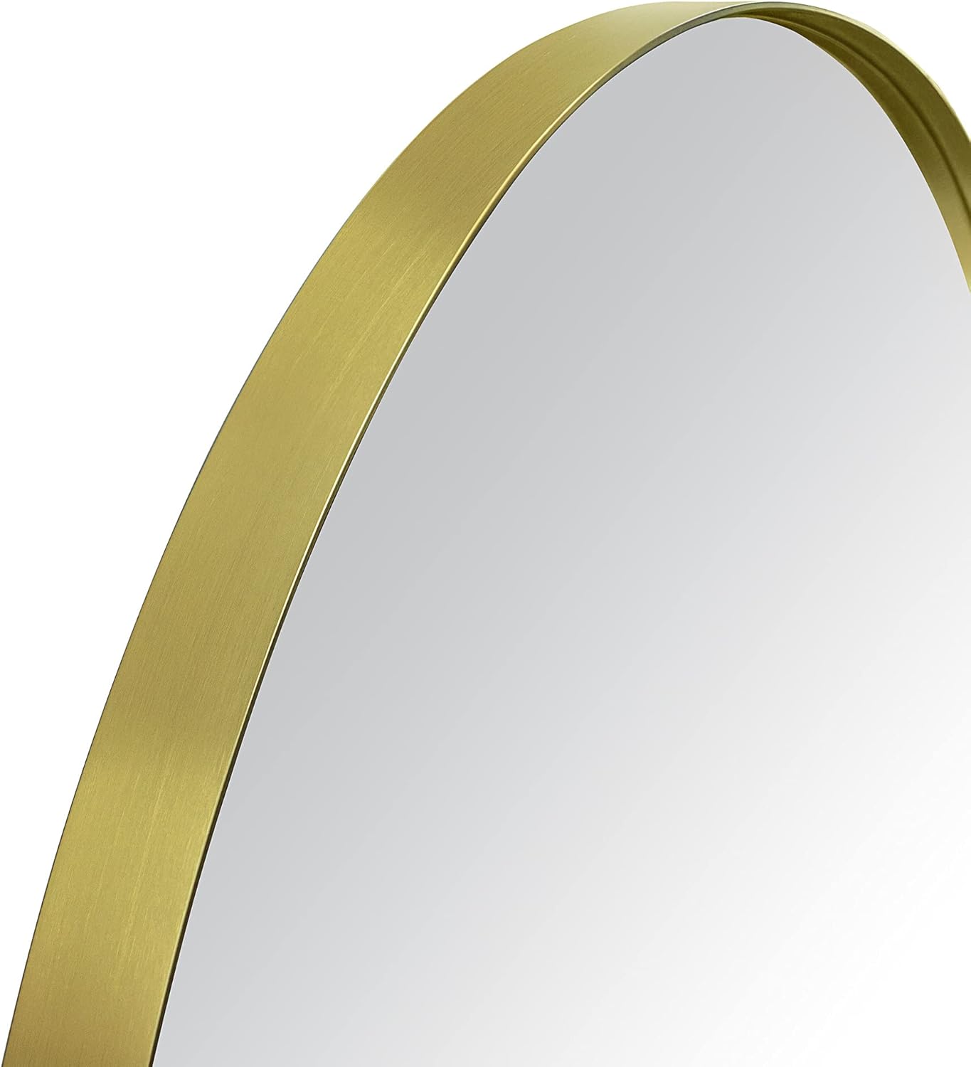 TEHOME Brushed Gold Oval Wall Mirror 20x40 Inch