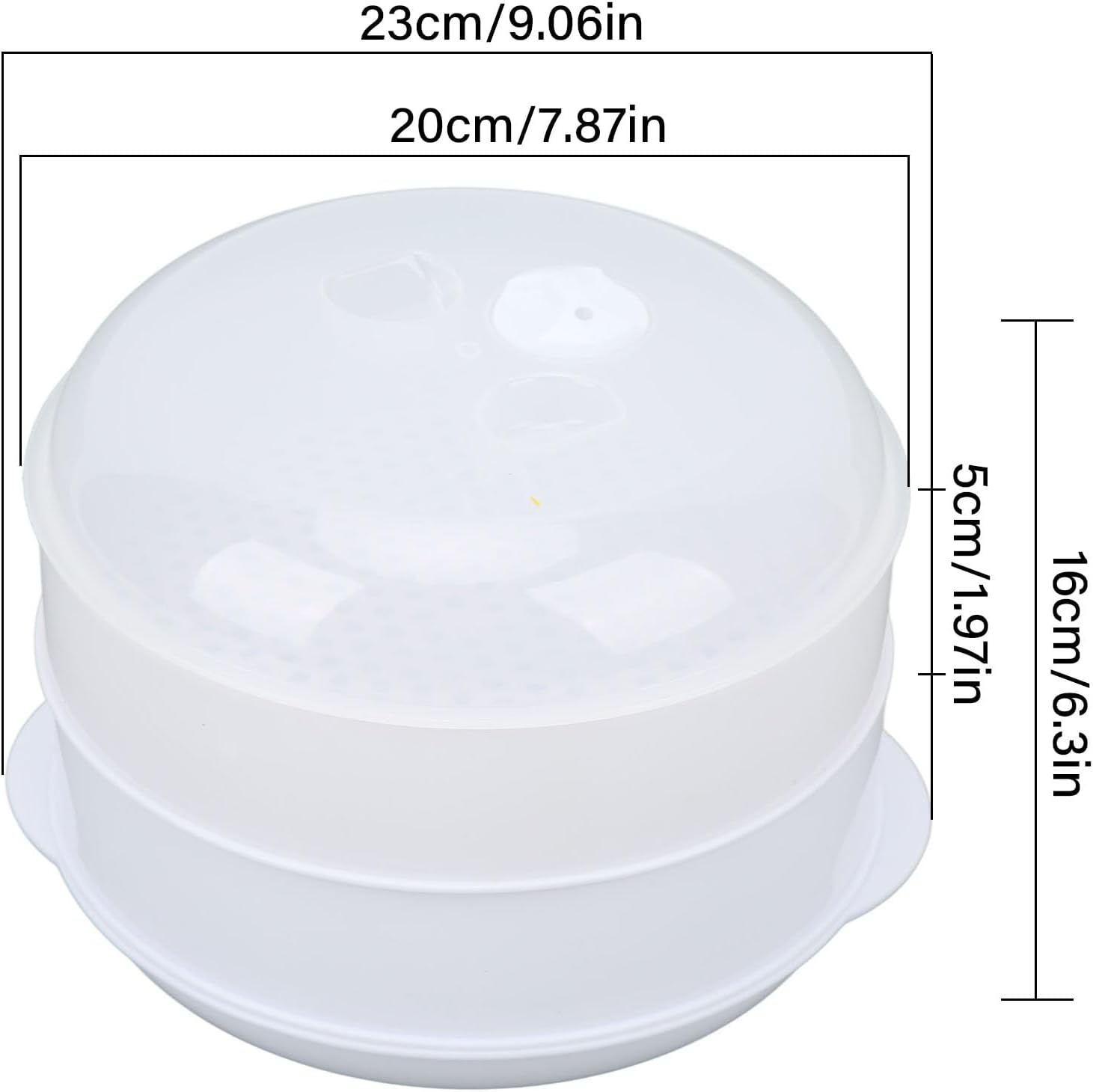 Microwave Steamers with Lid Handle and Transparent Cover