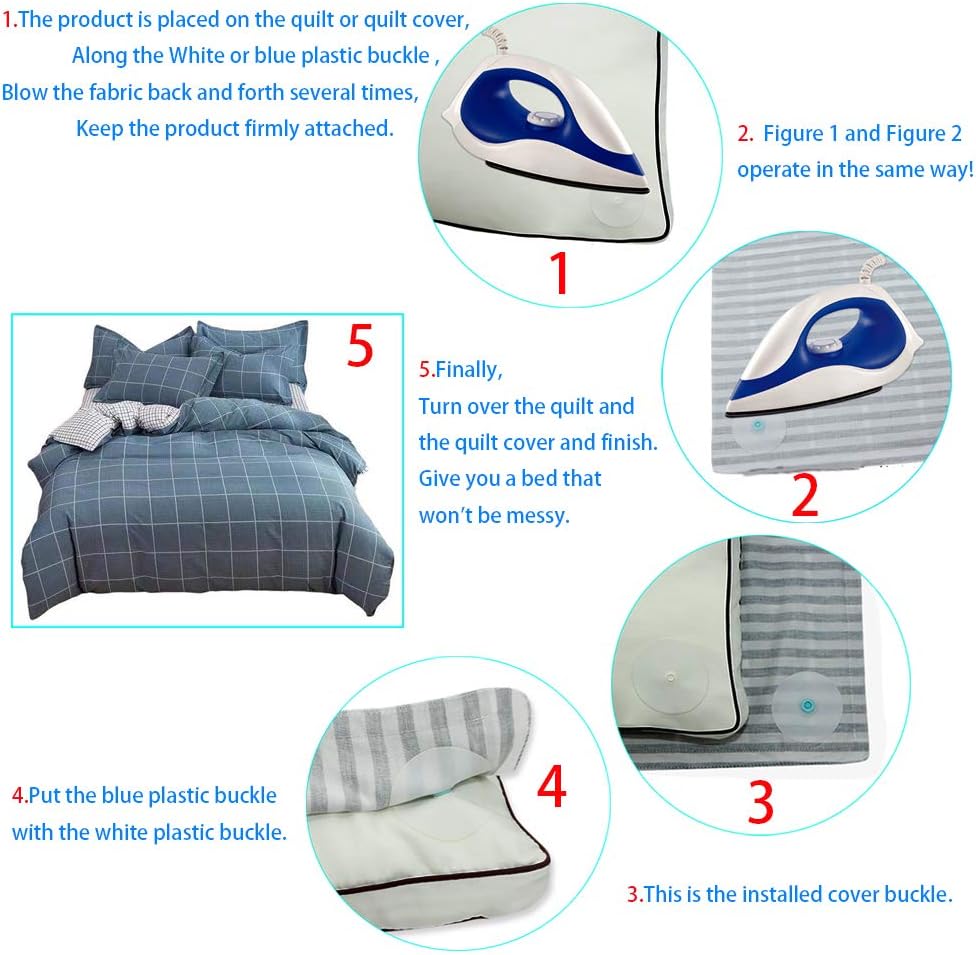 16 Pack Duvet Snap Clips Keep Duvet Secure in Quilt Cover