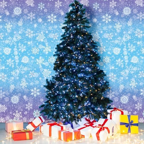 3 Pack Winter Snowflake Tablecloths Blue and Purple for Christmas Party