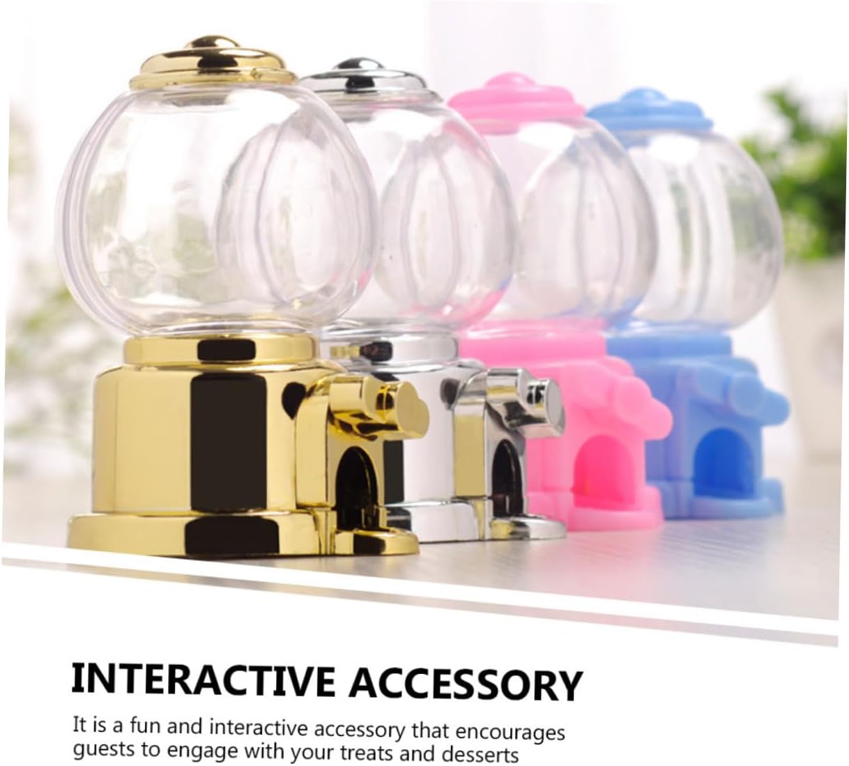Ciieeo 16pcs Plastic Gumball Machine Dispenser for Party Decorations