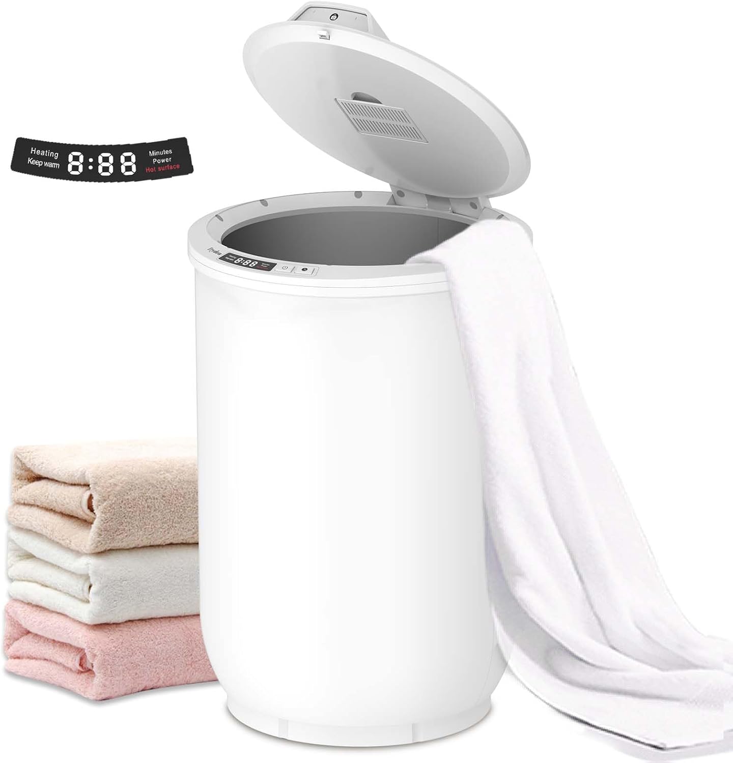 Trydow Ultra Large Capacity Towel Warmer Bucket with Timer and Digital Display