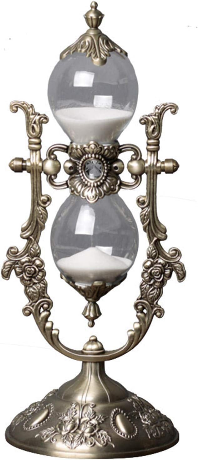 NIUASH 15 Minute Embossed Golden Hourglass Timer