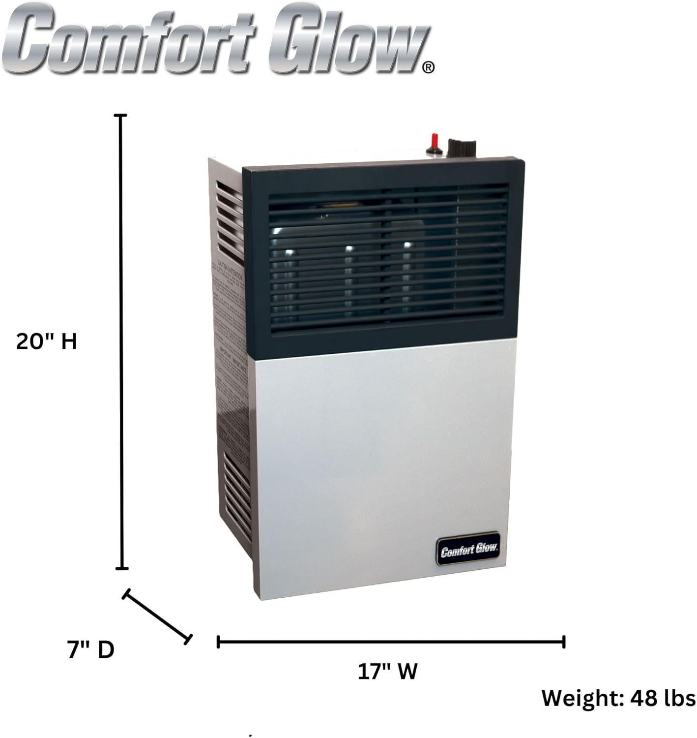 Comfort Glow 11000 BTU Direct Vent Natural Gas Wall Heater Gray Medium