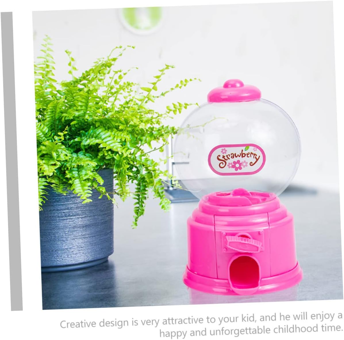 Mini Gumball Machine Candy Dispenser 2-Piece Set for Kids