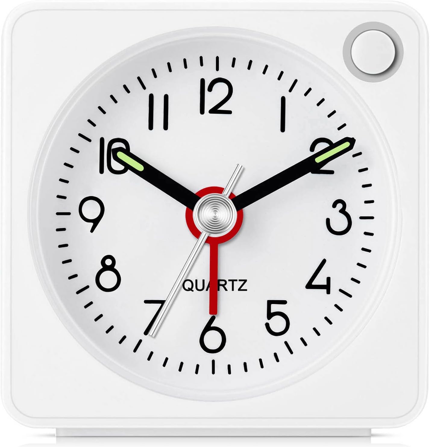 Jisile Ultra Small Analog Alarm Clock with Snooze and Light Function