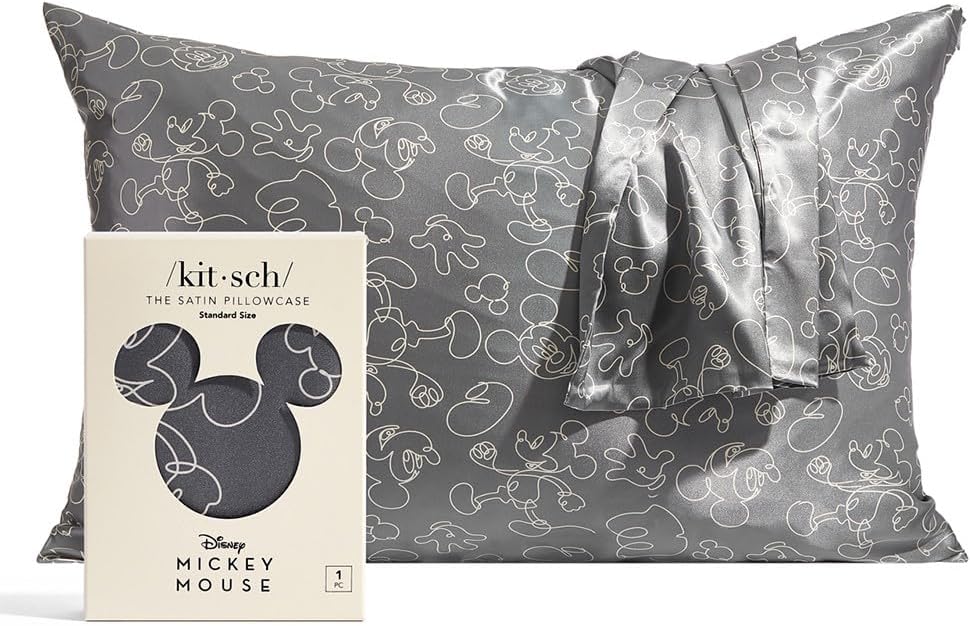 Kitsch Disney Mickey Mouse Satin Pillowcase with Zipper