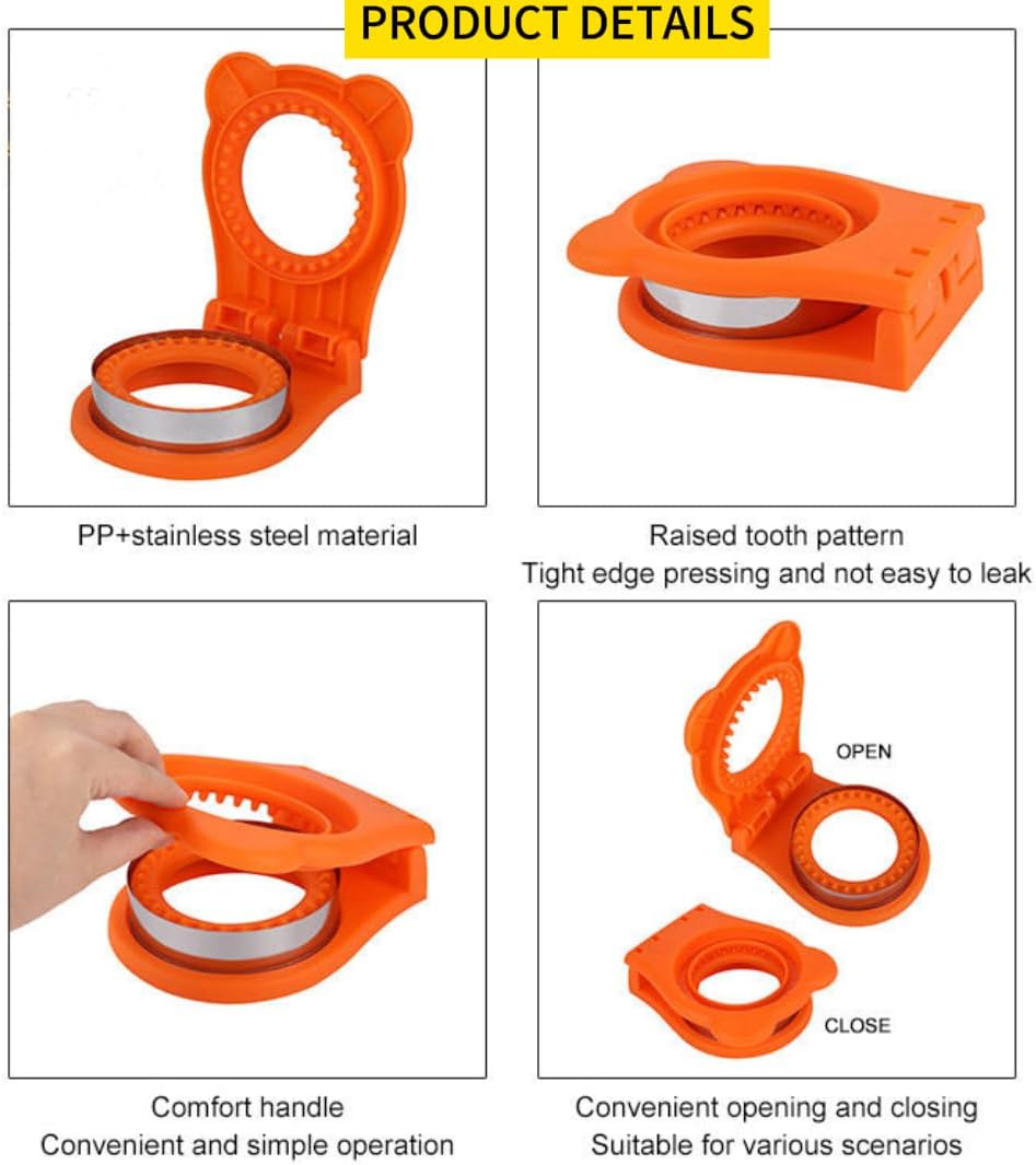 Uncrustable Sandwich Maker Orange 37 Inch Pocket Shape