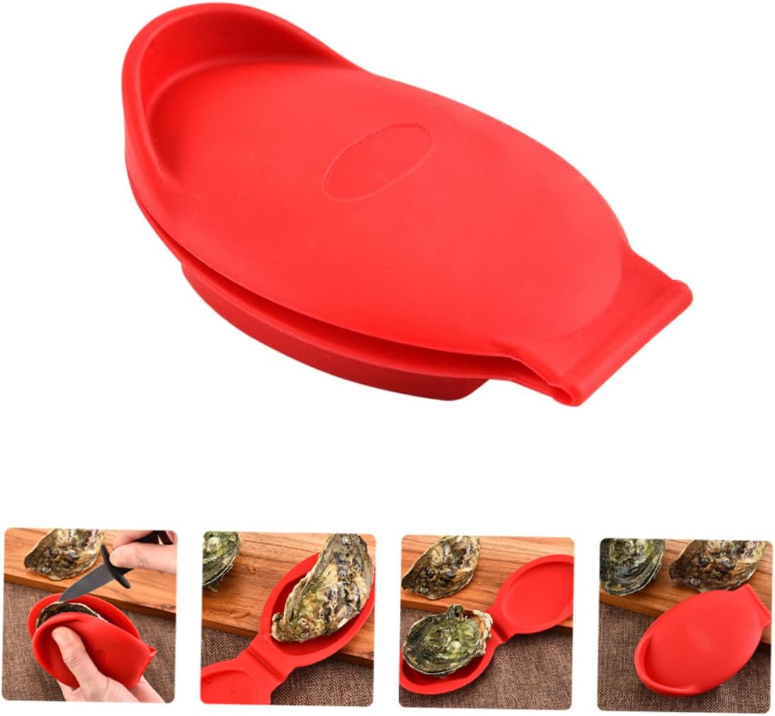 LIFKOME 2 Pcs Oyster Shucking Hand Clips with Silicone Clamps and Seafood Holders