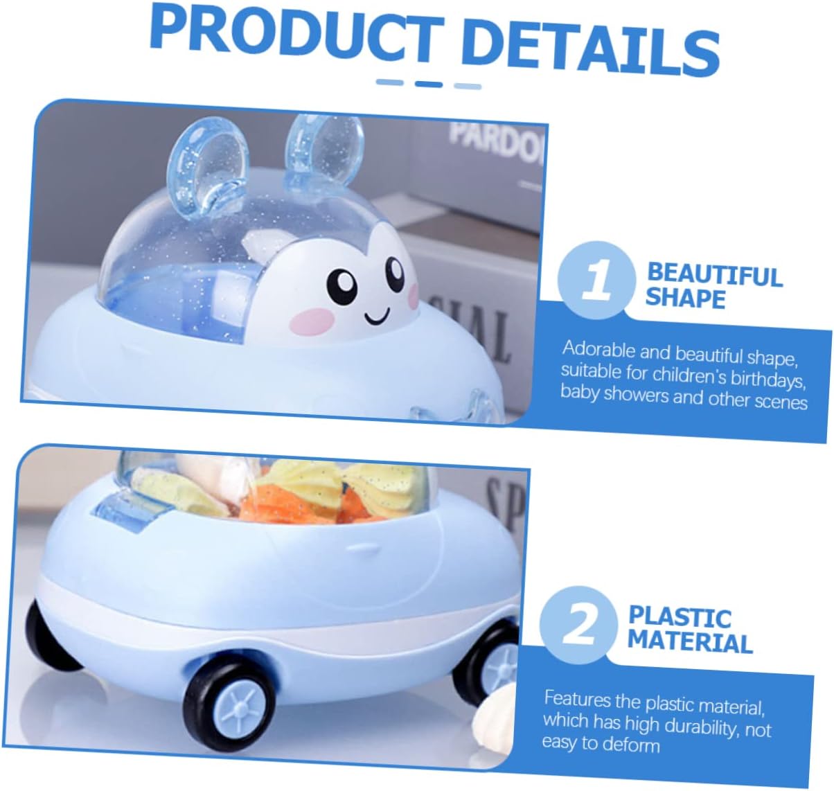 Vaguelly Cartoon Car Candy Server for Parties