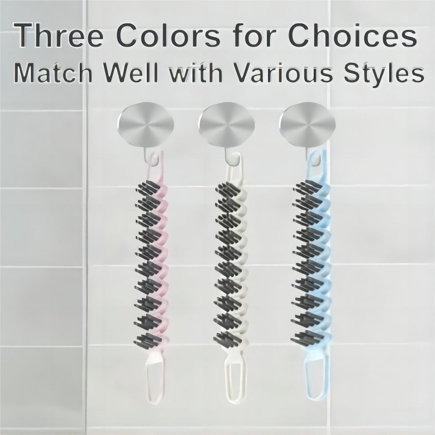 2 Pcs Crevice and Flexible Cleaning Brushes for Kitchen and Bathroom