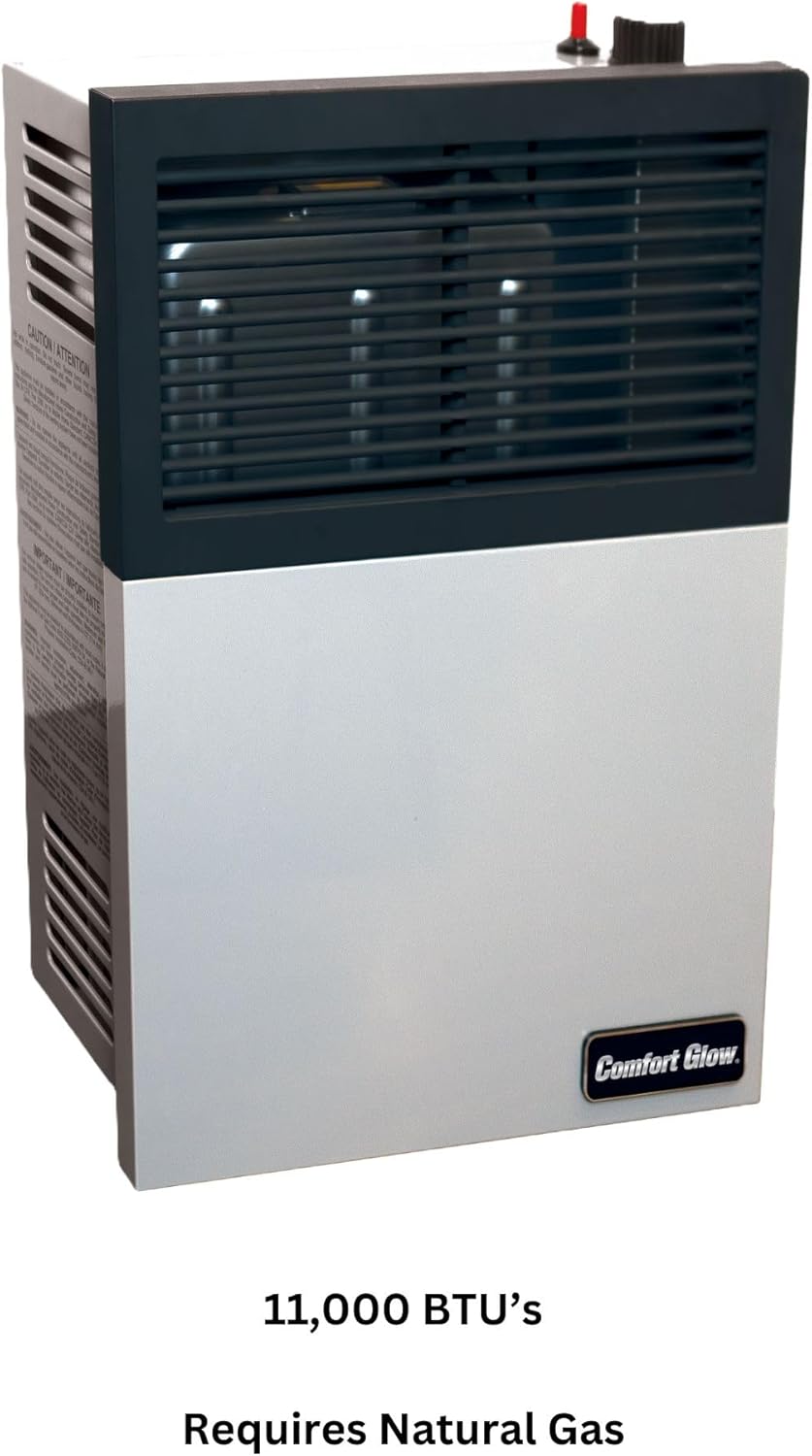 Comfort Glow 11000 BTU Direct Vent Natural Gas Wall Heater Gray Medium