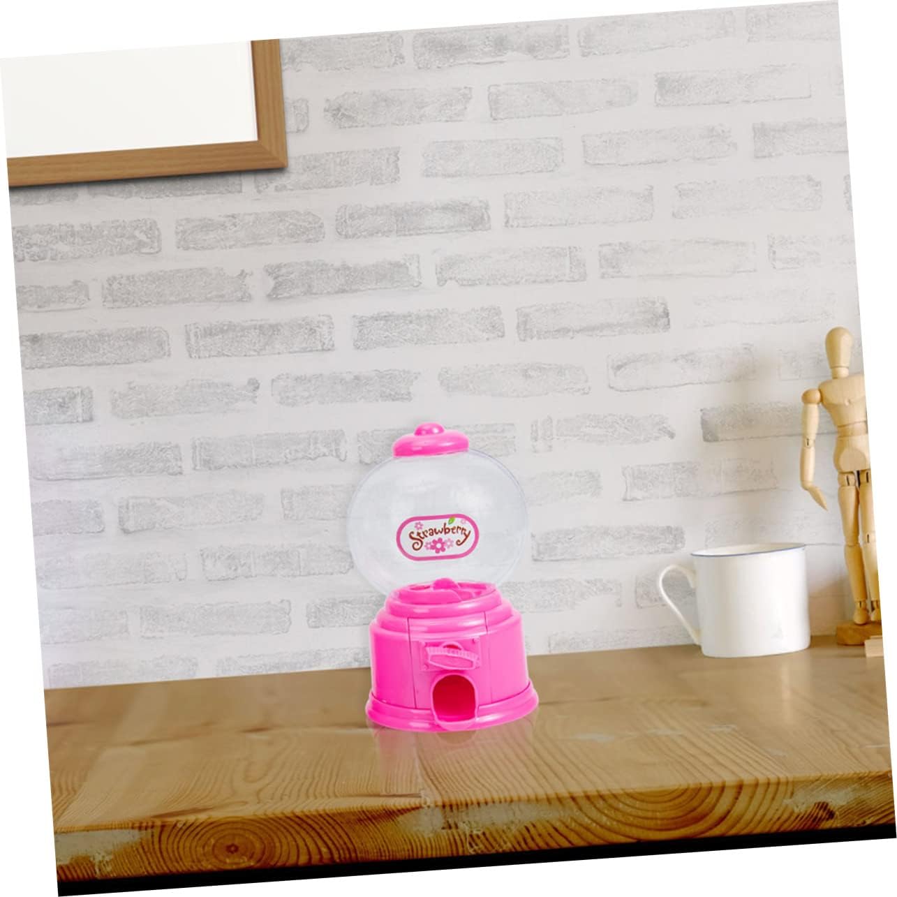 Mini Gumball Machine Candy Dispenser 2-Piece Set for Kids
