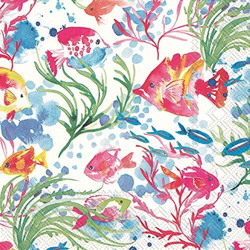 IHR Ideal Home Cocktail Napkins 5x5 20-Count Caribbean Sea