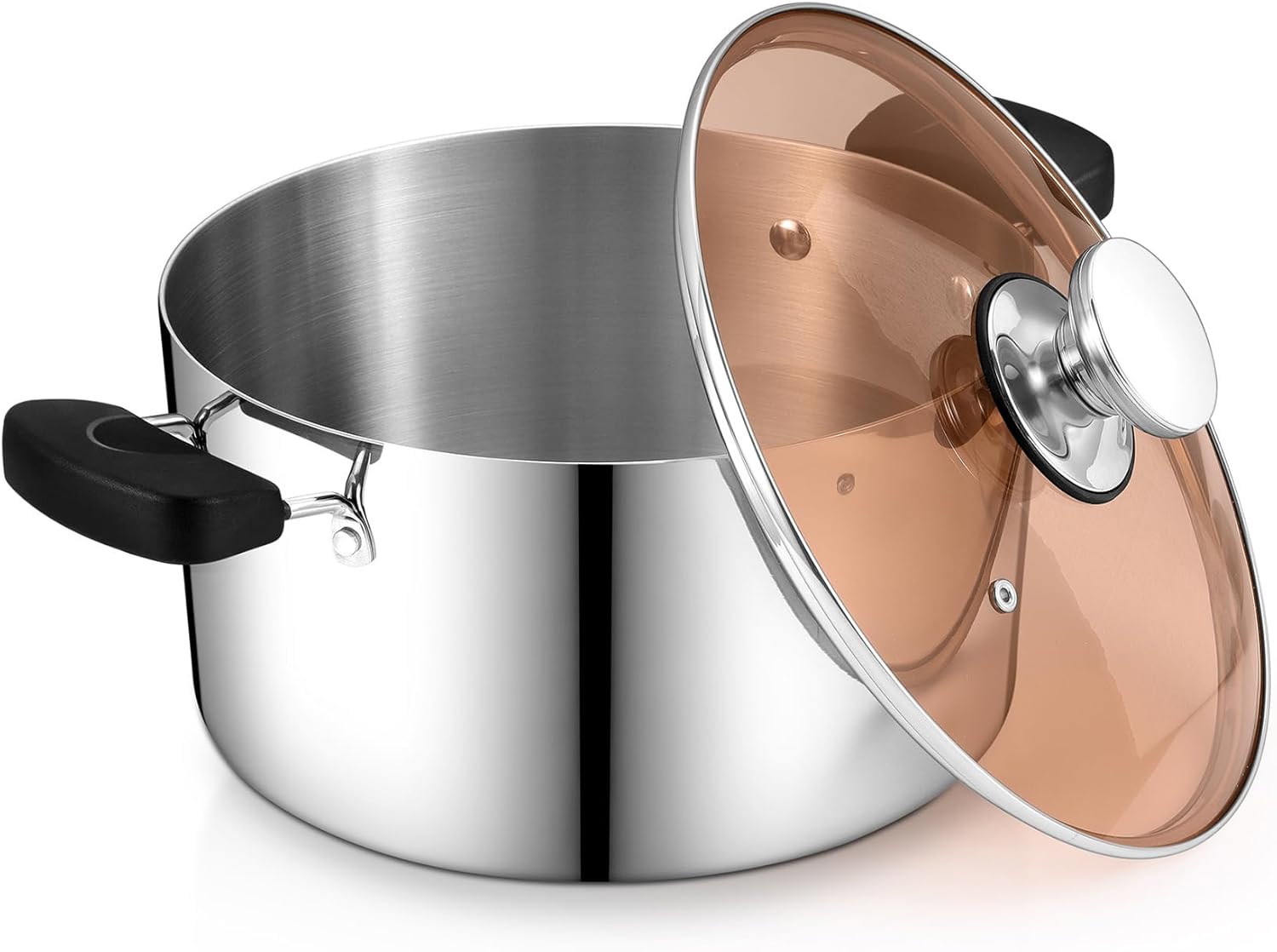 8 Quart 3-Ply Stainless Steel Stock Pot with Lid