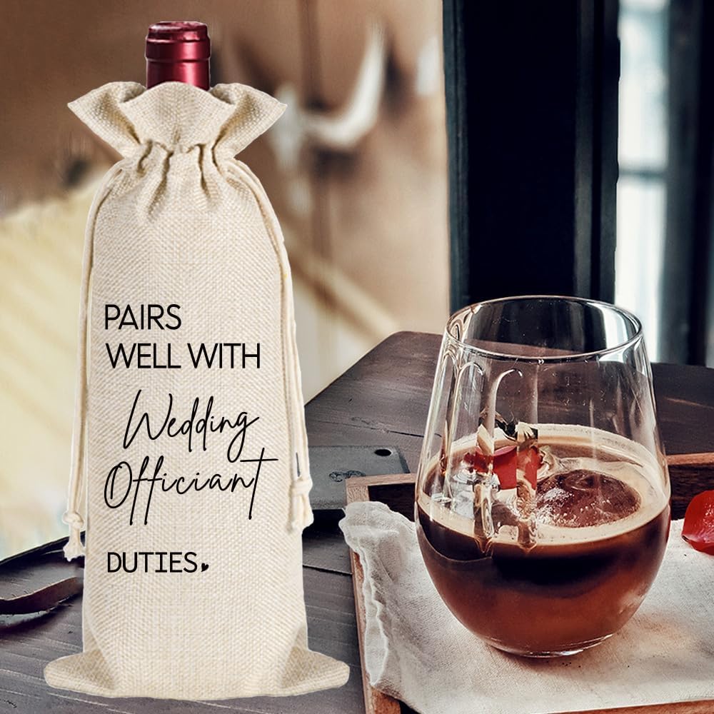 Thank You Wine Bag for Wedding Officiant