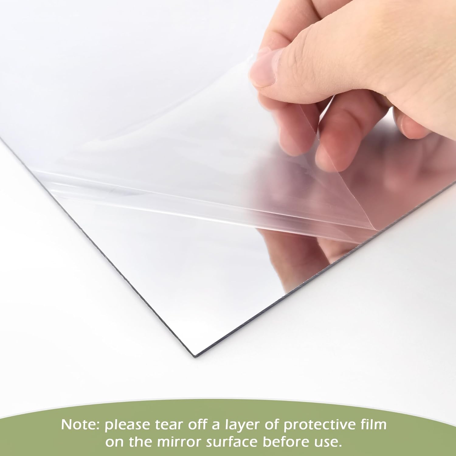 Quacc 4 Pc Self Adhesive Mirrors 8x8 Inch Frameless Tiles