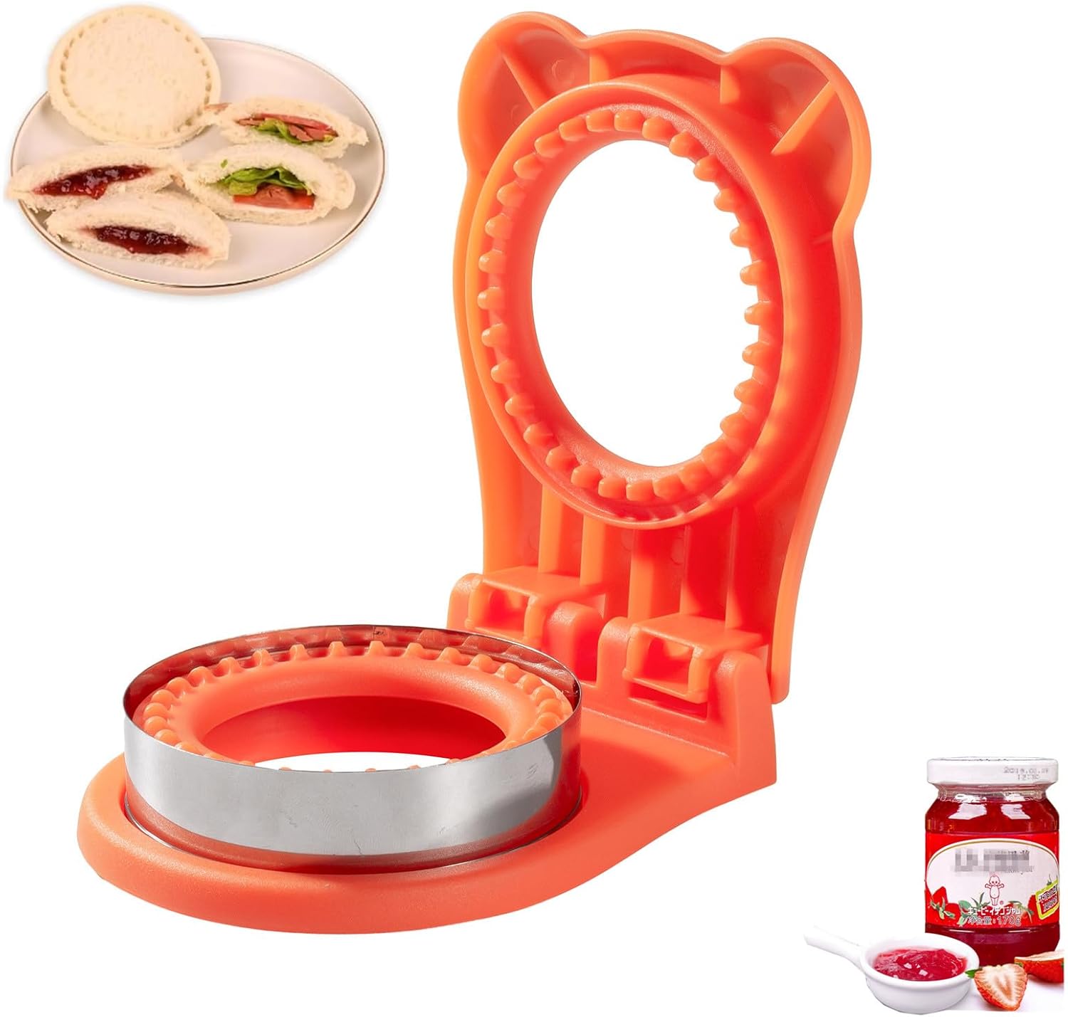 Uncrustable Sandwich Maker Orange 37 Inch Pocket Shape