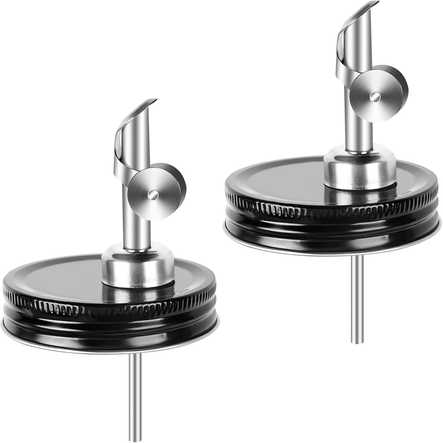 Auto Flip Dispenser Spouts for Mason Jars Black