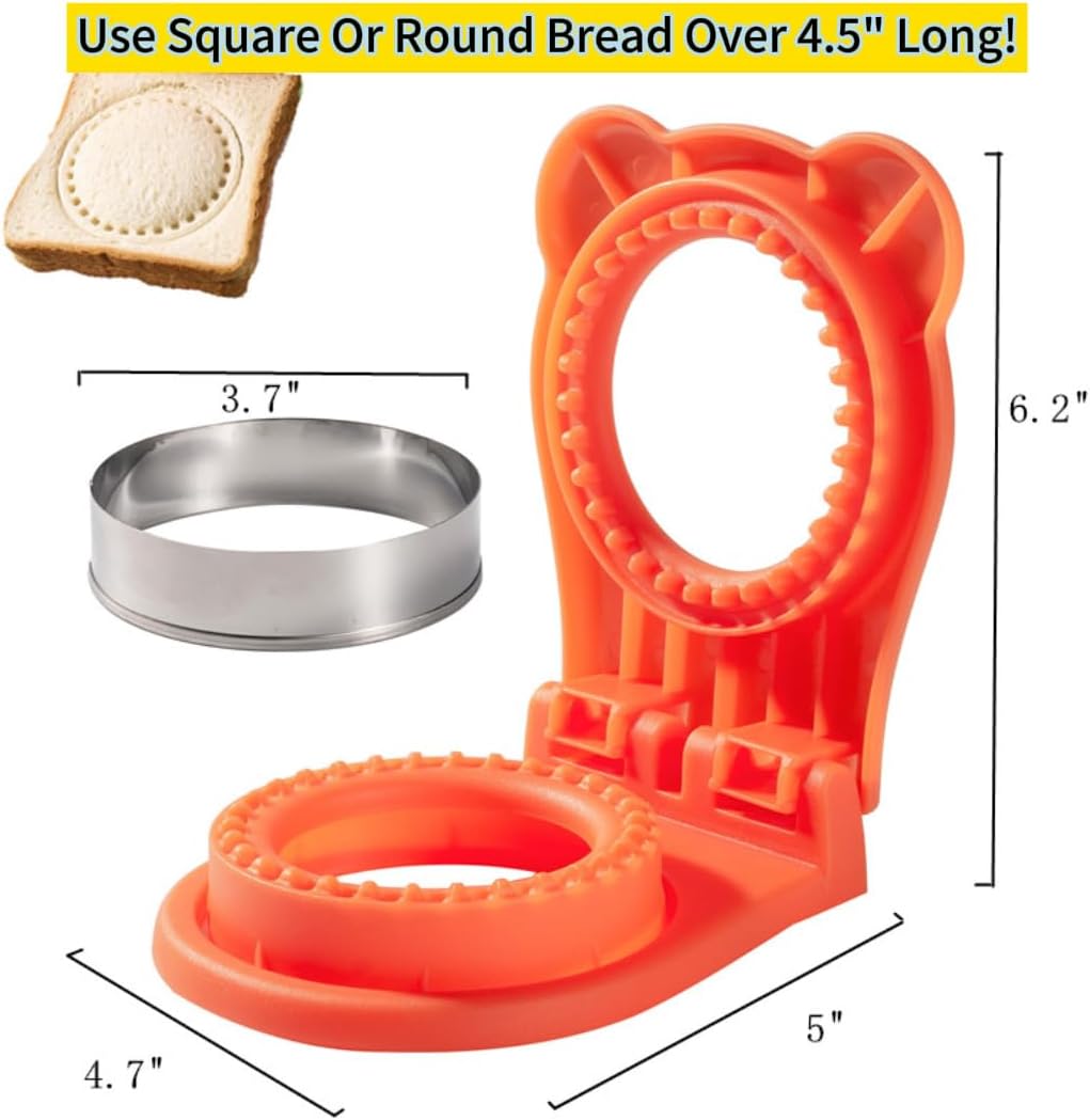 Uncrustable Sandwich Maker Orange 37 Inch Pocket Shape
