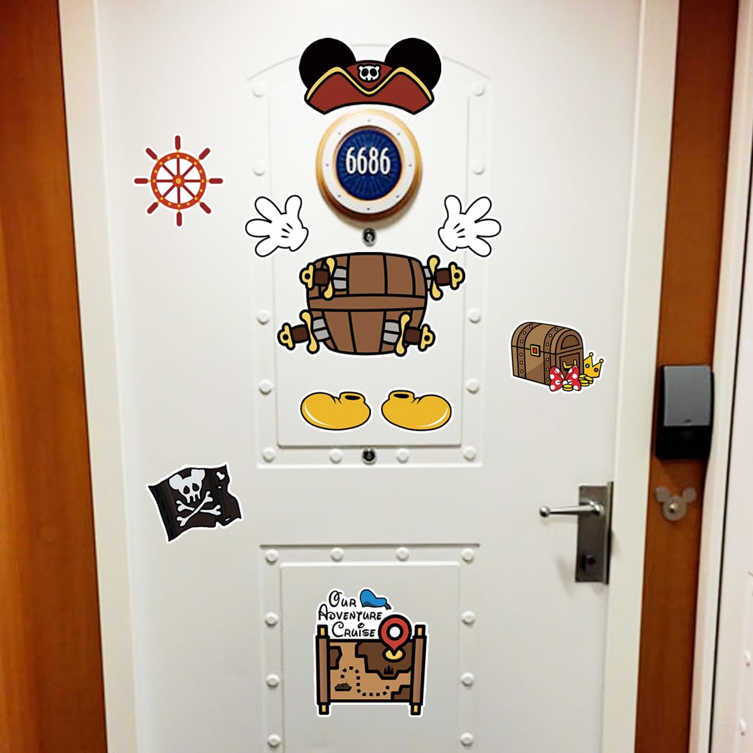 10 Pack Pirate Magnetic Door Decorations
