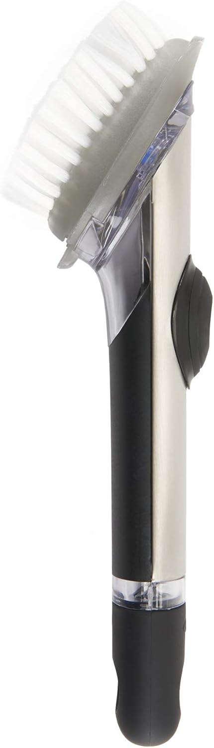 OXO Steel Soap Dispensing Dish Brush 10 In 1
