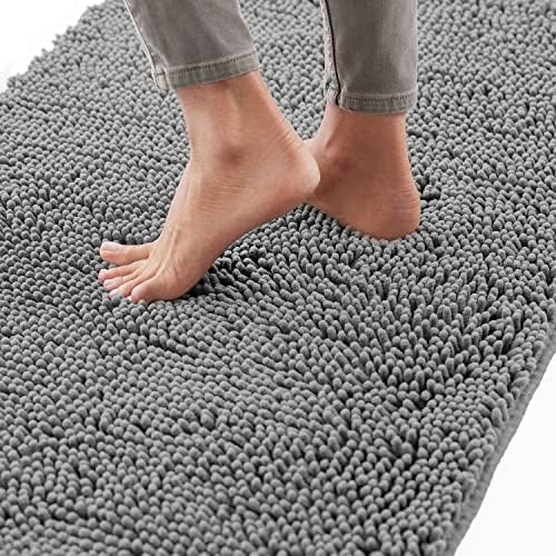 Gorilla Grip Bath Rug Mat 24x17 Grey
