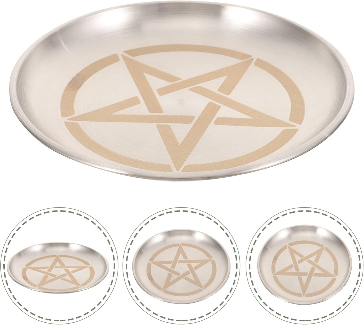 SEWACC Altar Candle Tray with Pentagram Design