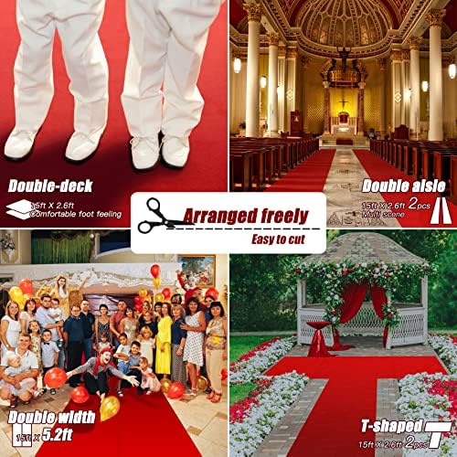 EZLucky Red Carpet Runner for Party and Events