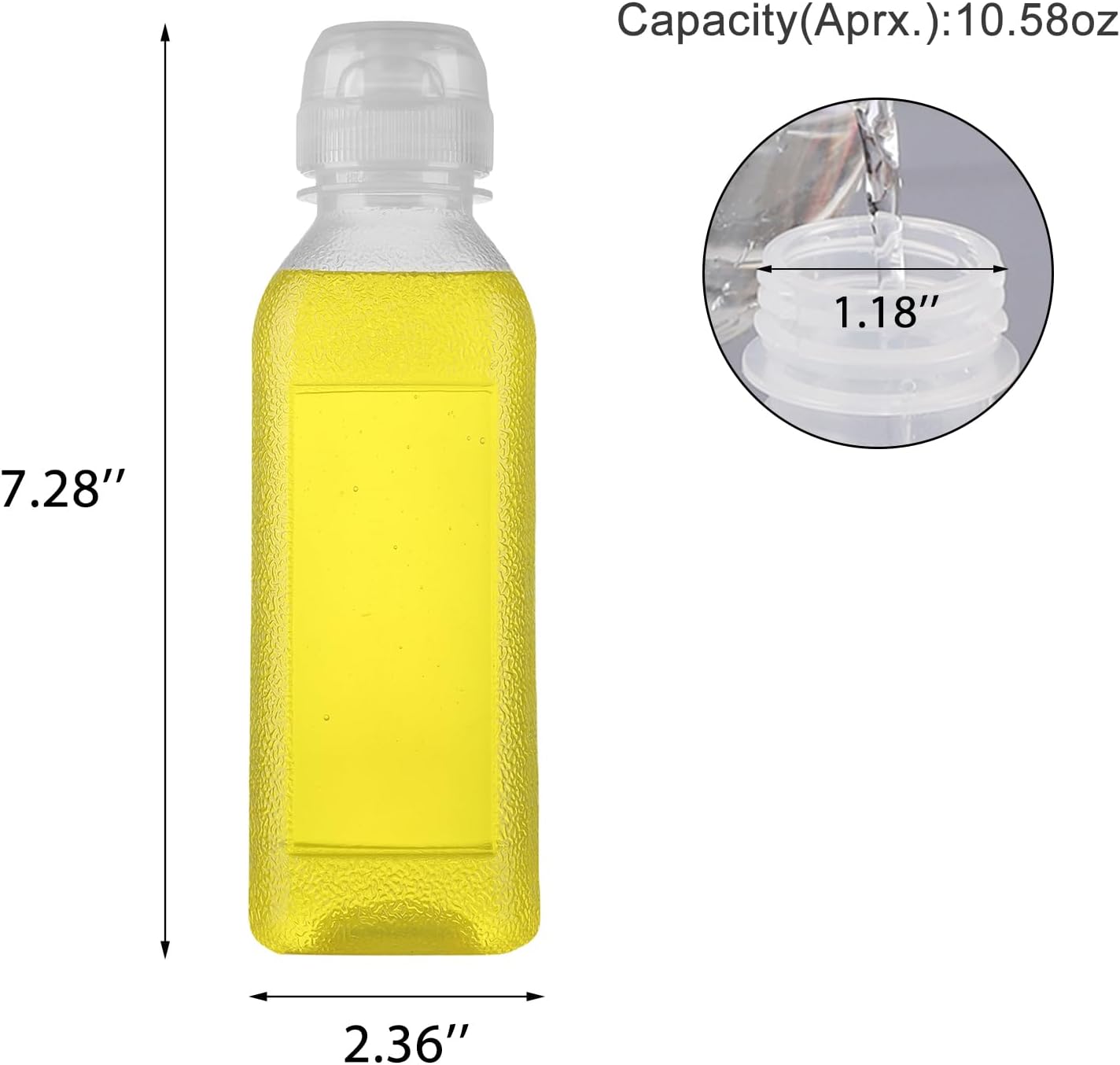 RAMFIYN 10oz Condiment Squeeze Bottles with Flip Top - 6 Pack