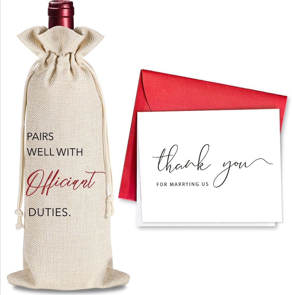YAANUNULU Wine Bag with Greeting Card for Wedding Registry