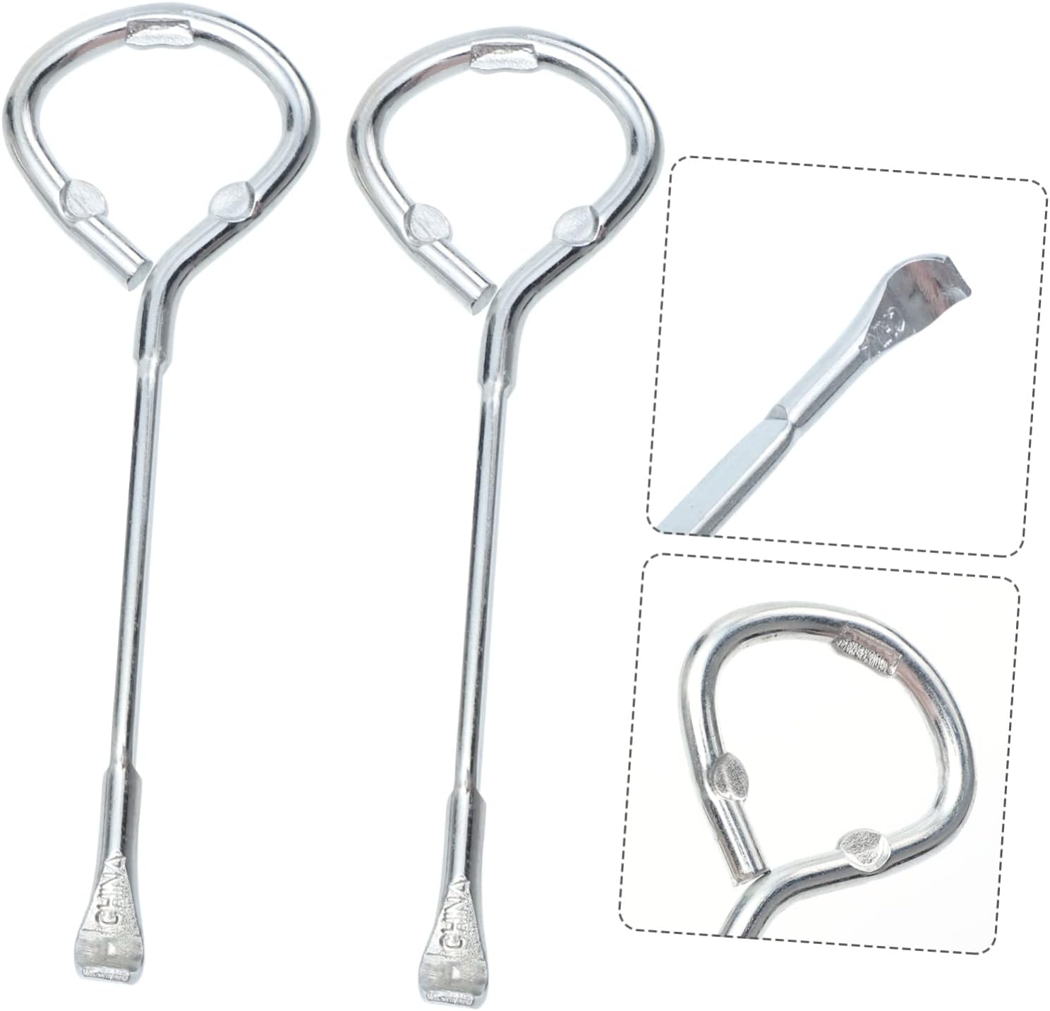 HOMSFOU 2pcs Adjustable Can Opener with Bucket Lid Holder