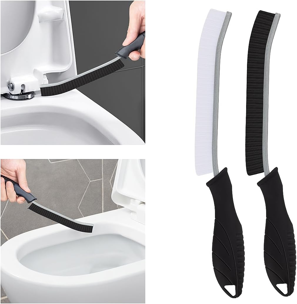TQRR 2Pcs Toilet Brush Gap Scrubber with Hanging Hole