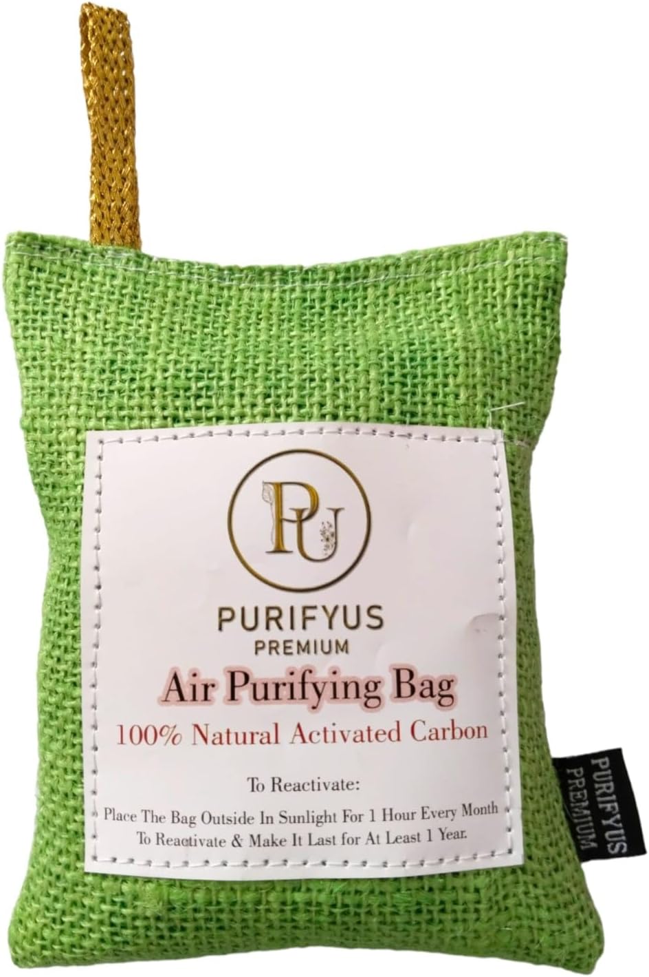 Purifyus Premium Activated Carbon Air Purifying Bag 200 Gram Light Green