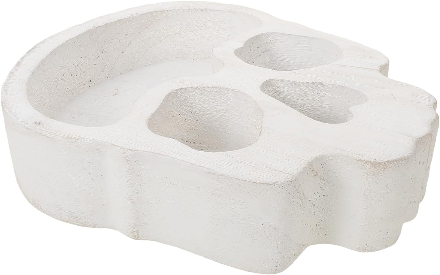Ciieeo Halloween Skull Candle Holder Serving Bowl for Parties and Snacks