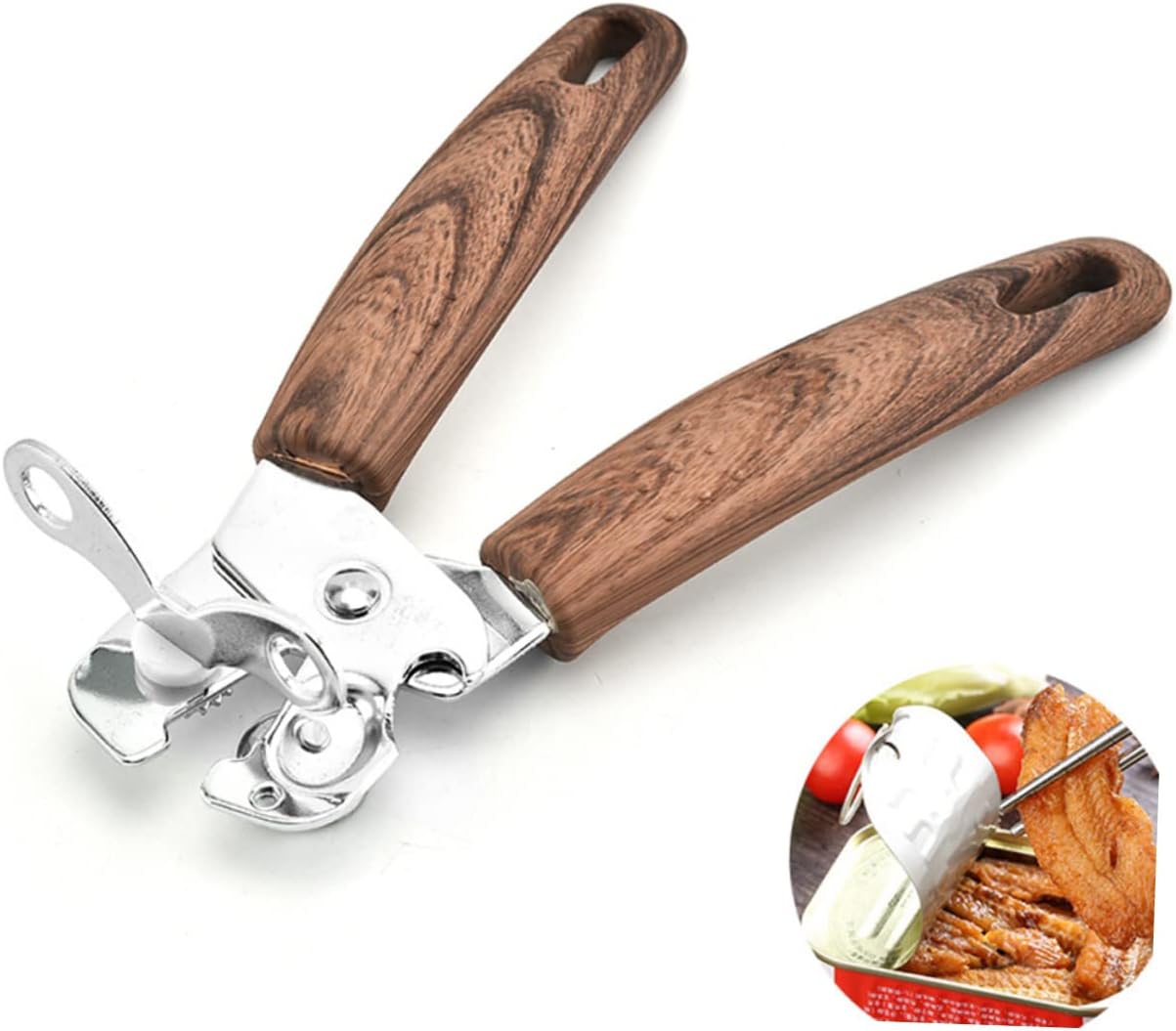 Heavy Duty Stainless Steel Can Opener with Grip Handle