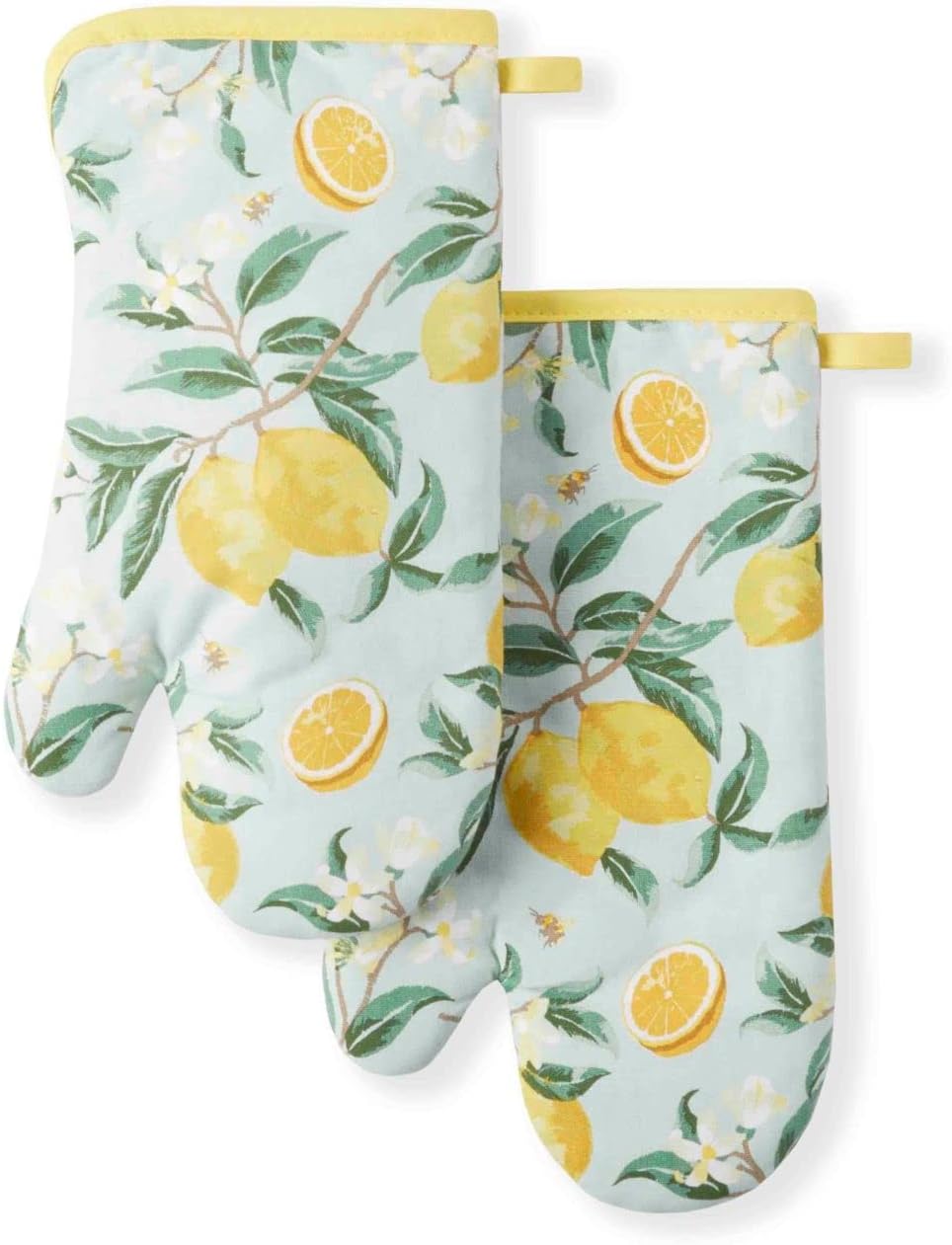Martha Stewart Lemon Whimsy Oven Mitt 2 Pack Set
